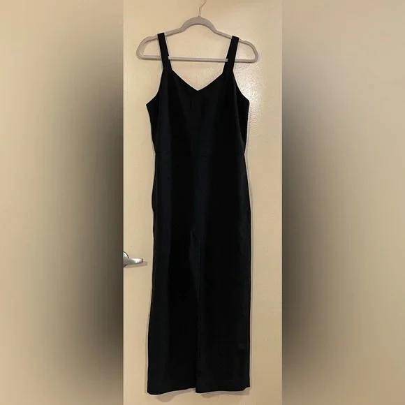 EVERLANE Japanese GoWeave Slip Jumpsuit in Black - Picture 4 of 7